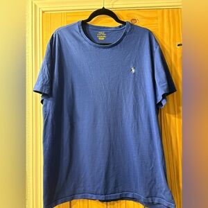 Polo Ralph Lauren Shirt Mens Size XXL Blue Crewneck‎ Short Sleeve FLAWED Casual